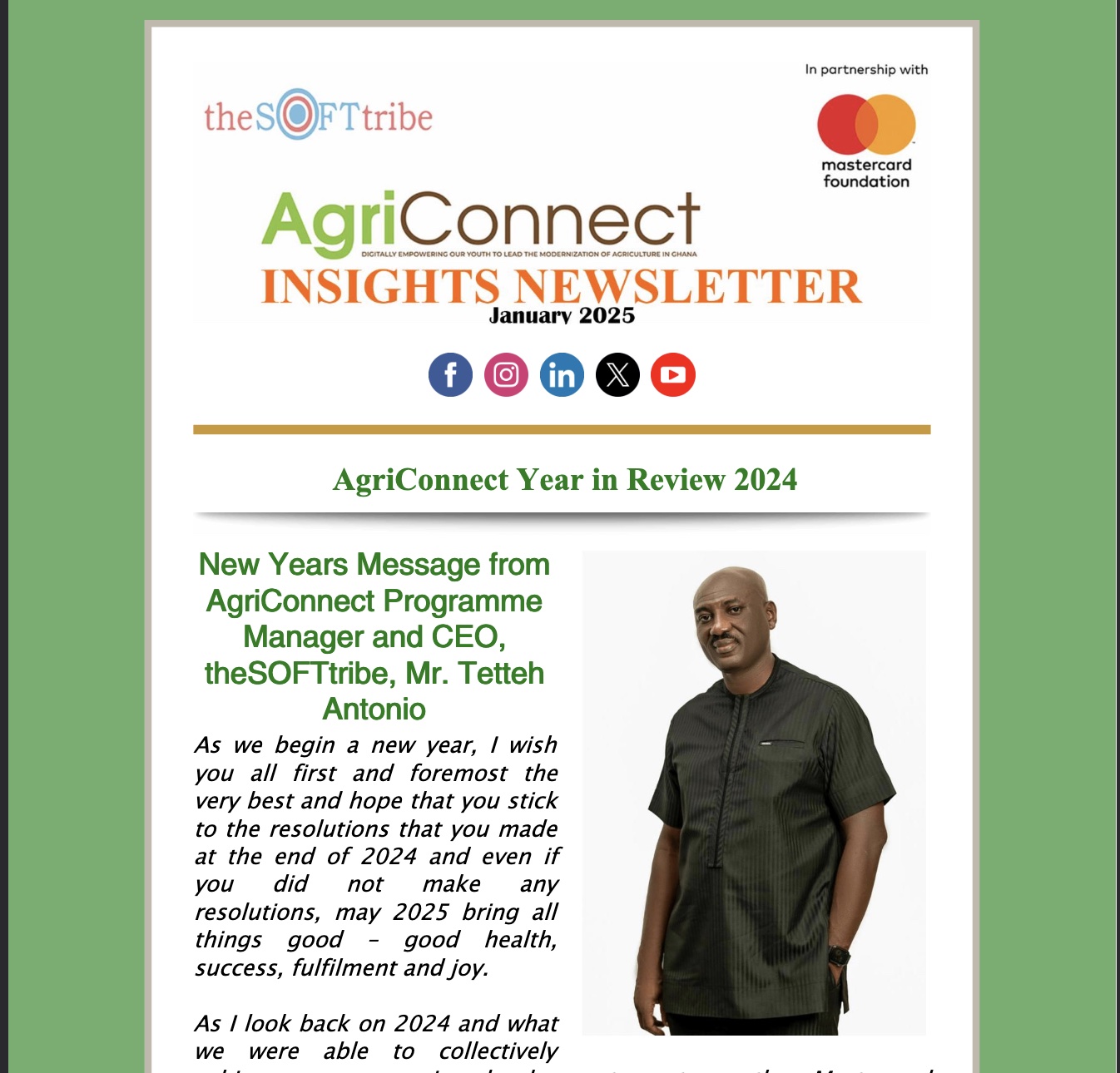 AgriConnect Insights.... January 2025 Newsletter 