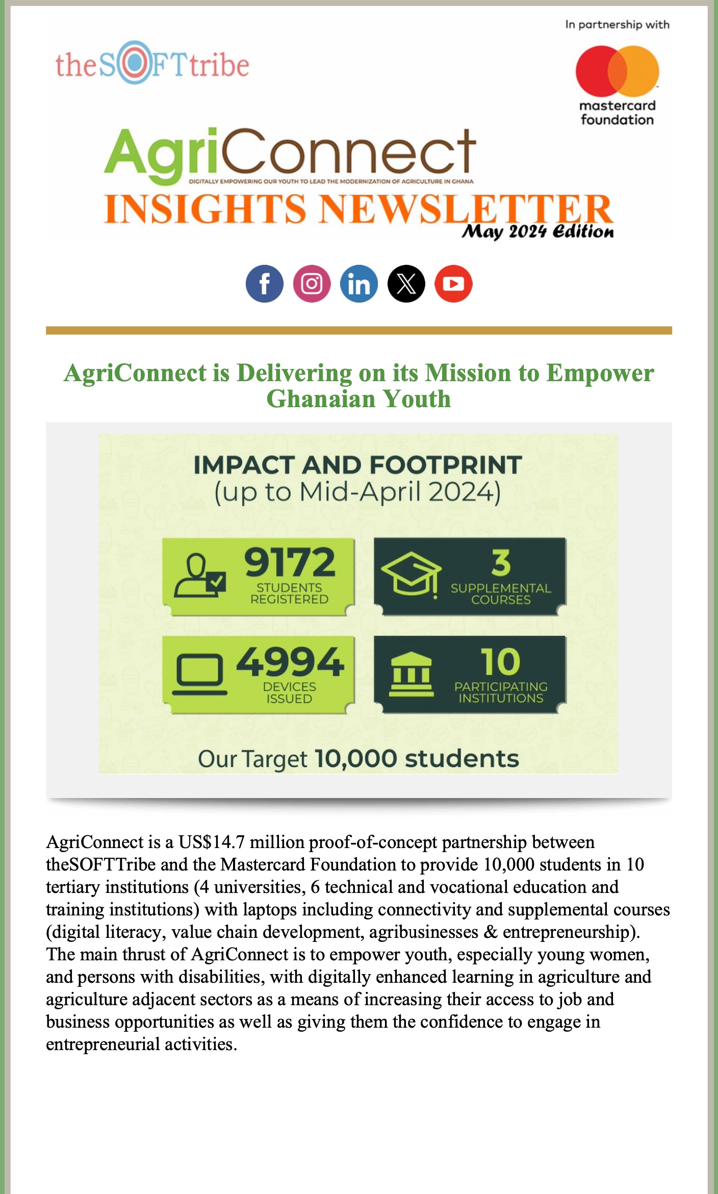 AgriConnect Insights.... May 2024 Newsletter 