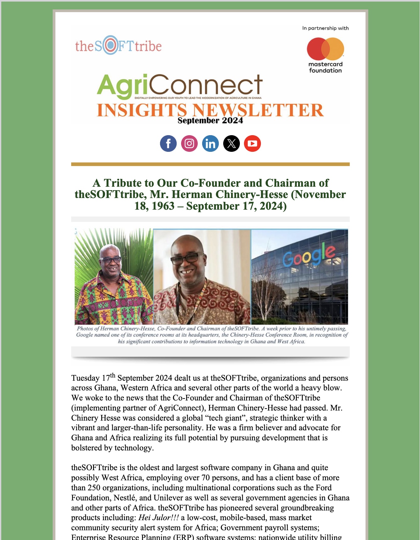 AgriConnect Insights.... September 2024 Newsletter 